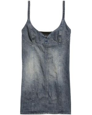 Balenciaga Corseted Mini Dress - Gray