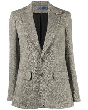 Polo Ralph Lauren Long-Sleeved Suit Coat - Grey
