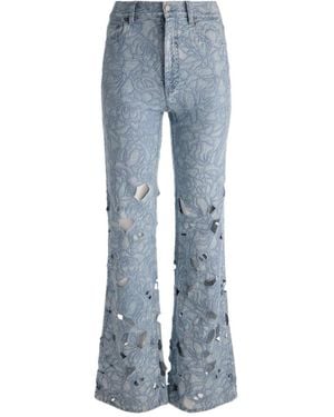 Alice + Olivia Belt-Loop Jeans - Blue