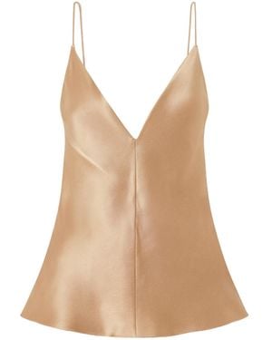 Gabriela Hearst Maria Silk-Satin Tank - Natural
