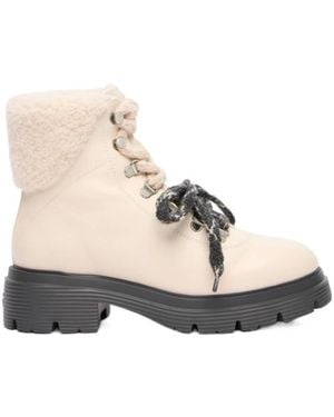 Stuart Weitzman Hudson Lite Lace-Up Bootie - Natural