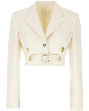 Dion Lee Interloop Belted Blazer - White