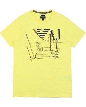 Armani Jeans Logo Details T-Shirt - Yellow