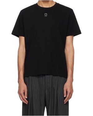 WOOYOUNGMI Front Logo Slim Fit T-Shirt - Black