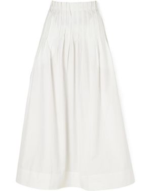 Rohe Pleated Cotton-Poplin Maxi Skirt - White