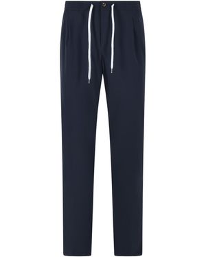 PT01 Pt Torino Kinetic Drawstring Trousers - Blue