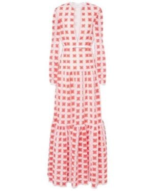 Giambattista Valli Belted Lace Maxi Dress - Pink