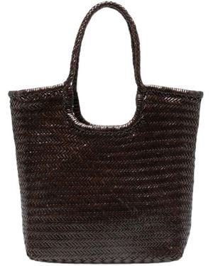 Dragon Diffusion Woven-Detail Handbag - Black
