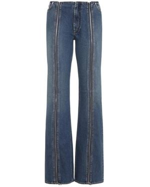 Jean Paul Gaultier Zippered Denim Pants - Blue