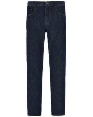 Incotex Zip Button Jeans - Blue