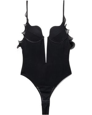 Tom Ford Silk Crepe Bodysuit - Black