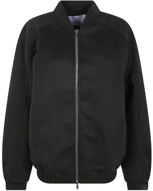 Frankie Shop Wool Aviator Jacket - Black