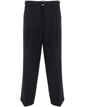 Just Cavalli Belted Straight-Leg Trousers - Black
