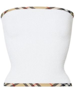 Burberry Devyn Swim Skirt/Tube Top - White