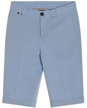 BOSS Pressed-Crease Shorts - Blue