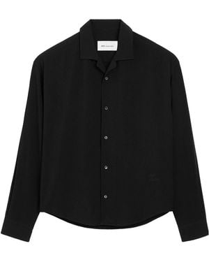 Ami Paris Ami Boxy Camp-Collar Shirt - Black