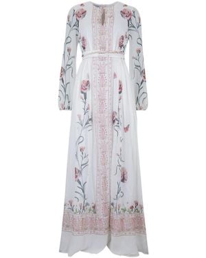 Giambattista Valli Screen Carnation Maxi Dress - Grey