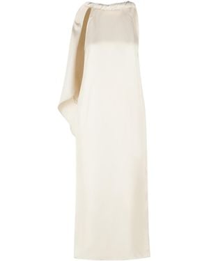 Loulou de Saison Susan Twisted Collar Dress - White