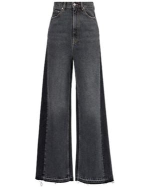 Stella McCartney High-Rise Wide-Leg Jeans - Grey