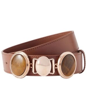 Gabriela Hearst Embellished Leather Belt - Brown