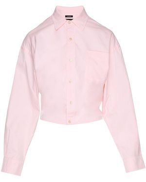 R13 Split-Hem Buttoned Shirt - Pink