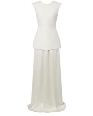 Rohe Silk-Trimmed Wool-Blend Gown - White