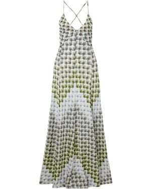 Missoni Metallic Crochet-Knit Maxi Dress - Green
