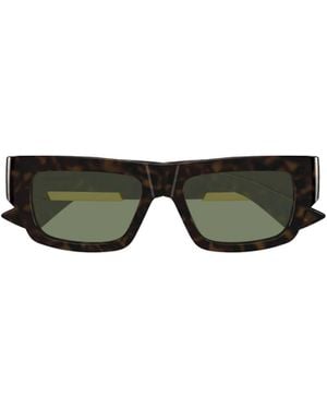 Bottega Veneta Eyewear Rectangle Frame Sunglasses - Green