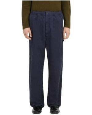 MM6 by Maison Margiela Overdyed Gabardine Wide-Leg Pants - Blue