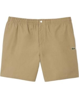 Lacoste Elastic Waistband With Button Fly, Short Length - Natural