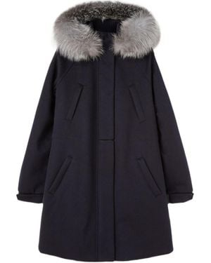 Loro Piana Icery Hooded Long Jacket - Blue