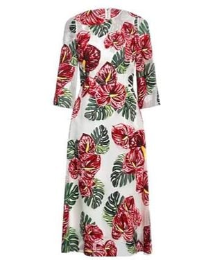 Dolce & Gabbana Floralprint Dress - Red