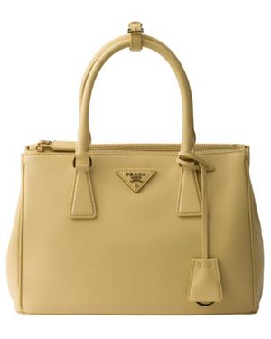 Prada Galleria Medium Leather Bag - Metallic