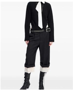 Ann Demeulemeester Cashmere Ribbed-Knit Sweater - Black