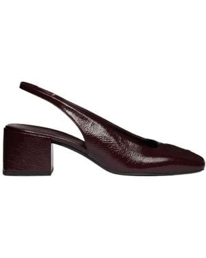Courreges 55Mm Slingback Block-Heel Shoes - Brown