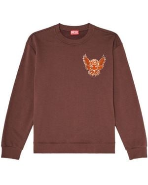 DIESEL Norm-Aa2 Eagle-Print Sweatshirt - Purple