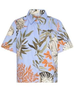 Marella Cotton Poplin Shirt - Blue