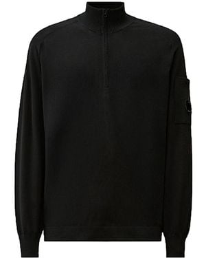 C.P. Company Stand-Up Collar Sweatshirt - Black