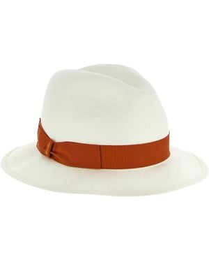 Borsalino Monica Medium-Brim Hat - White