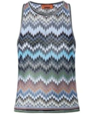 Missoni Round-Neck Knitwear - Blue