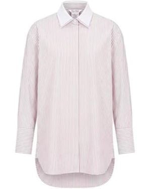 Max Mara Striped Long-Sleeve Shirt - Pink
