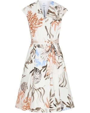 Marella Patterned Print Dress - White