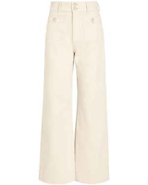 Veronica Beard Taylor Wide-Leg Jeans - Natural