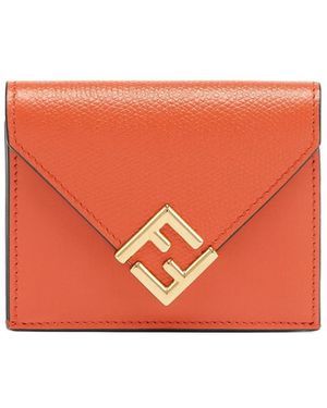 Fendi Leather Wallet - Orange