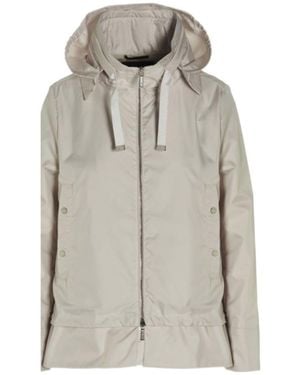 Moorer Hooded Zip-Up Jacket - Gray