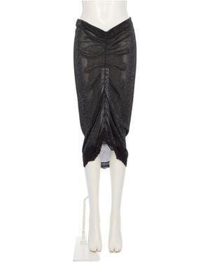 Valentino Lurex Knit Skirt - Black