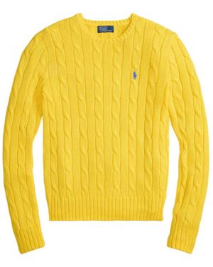Polo Ralph Lauren Pony Embroidered Crewneck Jumper - Yellow
