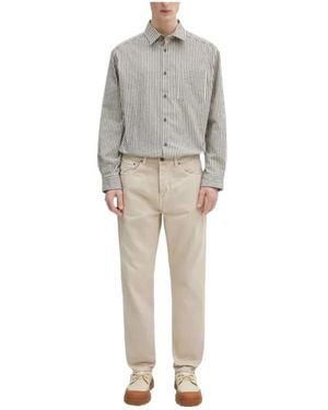A.P.C. Striped Long-Sleeve Shirt - Gray