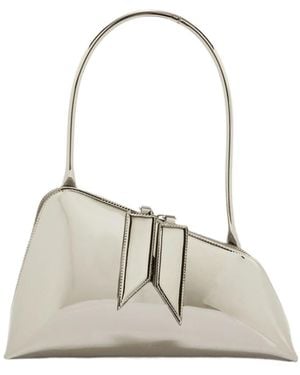 The Attico The Mirror-Effect Sunrise Shoulder Bag - Natural