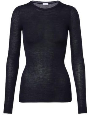 Jil Sander Ribbed-Knit Wool Jumper - Blue